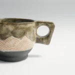 PORCELAIN MOUNTAIN CUP BROWN BOHO JIRA CERAMICS - PORCELANOWA FILIŻANKA GÓRY BRĄZ BOHO JIRA CERAMICS