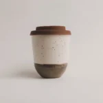 PORCELAIN BOHO TRAVEL TUMBLER WHITE JIRA CERAMICS - PORCELANOWY BOHO KUBEK TRAVEL BIAŁY JIRA CERAMICS