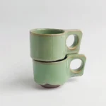 PORCELAIN ESPRESSO CUP GREEN SAGE JIRA CERAMICS PORCELANOWA ESPRESSO FILIŻANKA ZIELONA