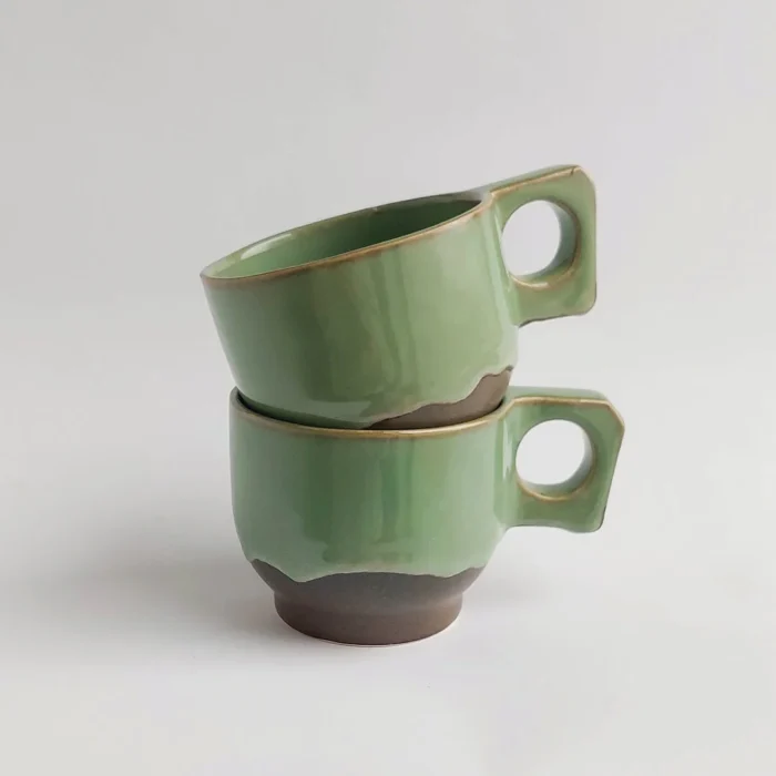 PORCELAIN BOHO CUP SAGE JIRA CERAMICS PORCELANOWA FILIŻANKA BOHO SZAŁWIA