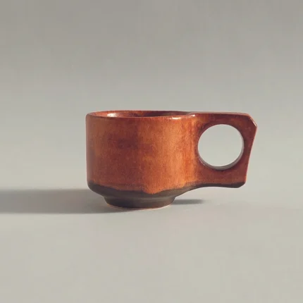 PORCELAIN ESPRESSO CUP COPPER SAGE JIRA CERAMICS - PORCELANOWA FILIŻANKA ESPRESSO MIEDŹ JIRA CERAMICS