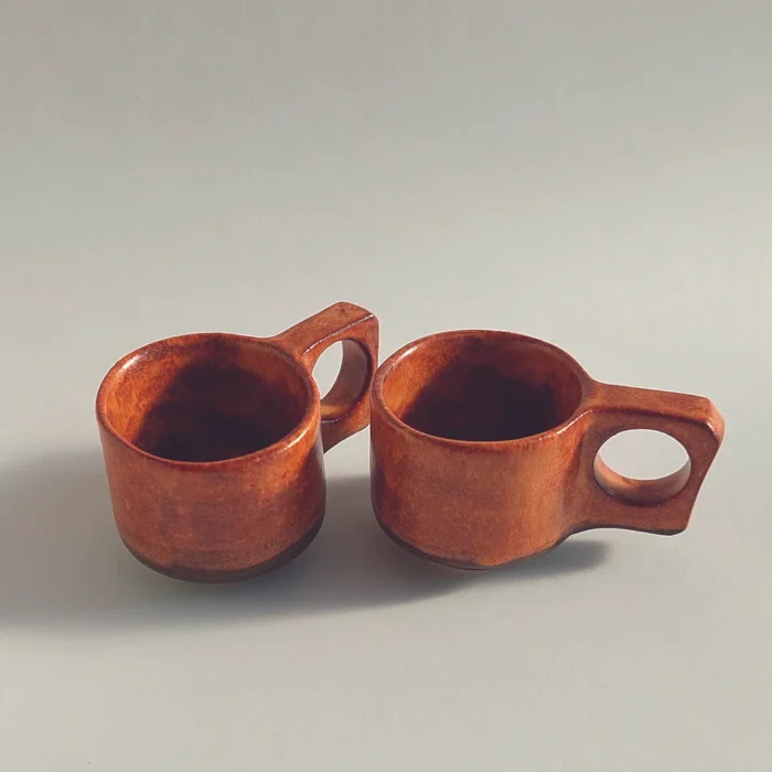 PORCELAIN ESPRESSO CUP COPPER SAGE JIRA CERAMICS - PORCELANOWA FILIŻANKA ESPRESSO MIEDŹ JIRA CERAMICS