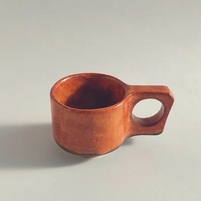 PORCELAIN ESPRESSO CUP COPPER SAGE JIRA CERAMICS - PORCELANOWA FILIŻANKA ESPRESSO MIEDŹ JIRA CERAMICS