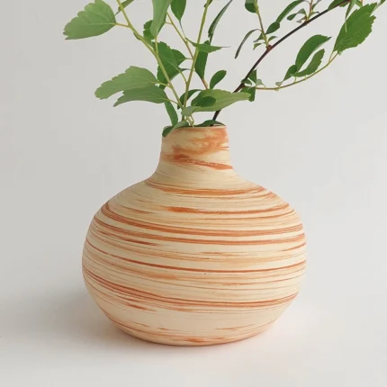 Boho Chic Ceramiczny Wazon Handmade Marmur IV