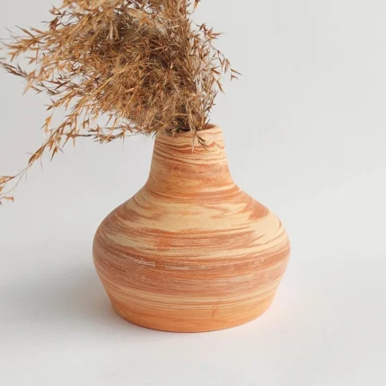 Boho Chic Ceramiczny Wazon Handmade Marmur III