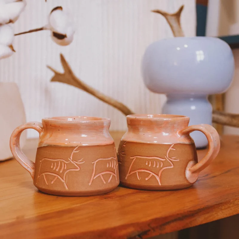 jira ceramics pottery made by hand nordic design scandinavian style scandinavian interior ceramika handmade recznierobiona skandynawskie wnetrze kubek renifer reindeer mug