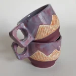 Cotton Candy Sky Collection - PORCELAIN LILAC MOUNTAINS BOHO CUP - Image 6