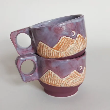 cotton-candy-sky-mountains-porcelain-handmade-cup-jira-ceramics-porcelanowa-filizanka-handmade-gory-slow-made-ceramika-handmade-recznierzezbiona